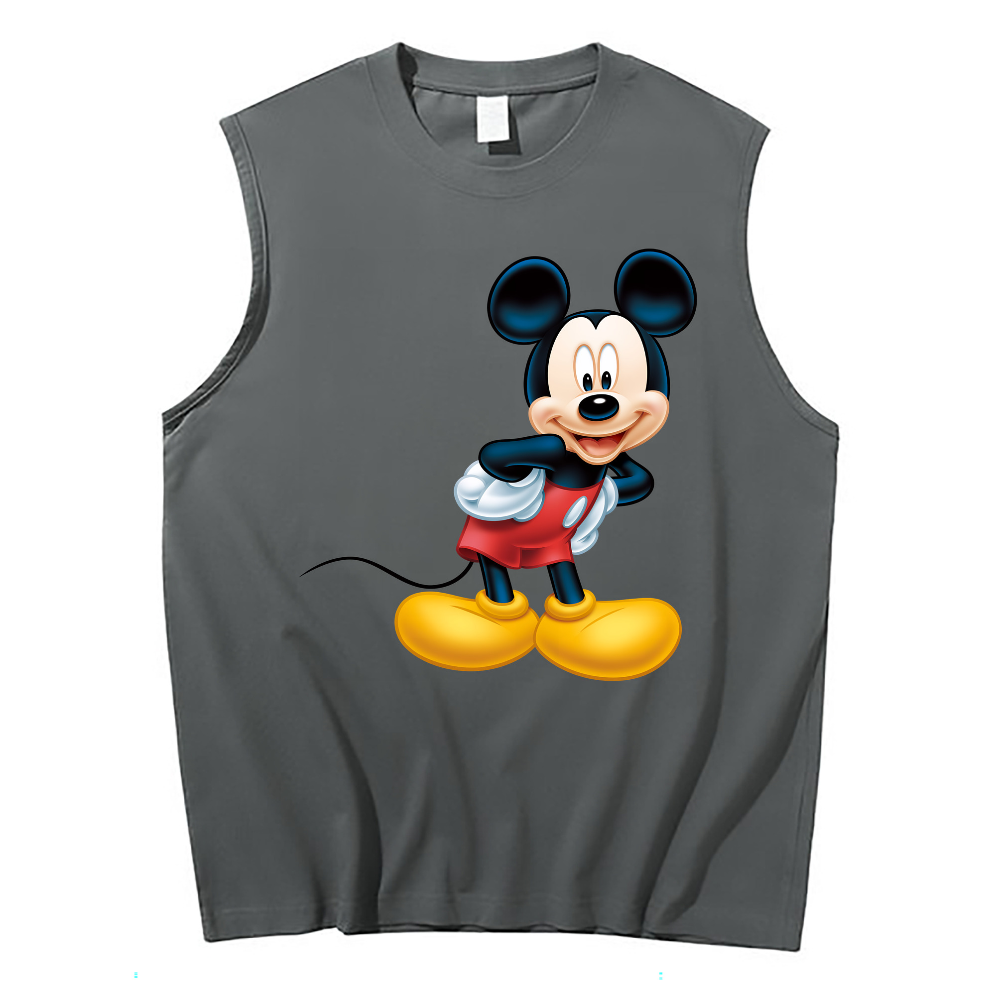 （画像用） ミッキーマウス Mickey Mouse コットン100％タンクトップ（フロントプリント）
